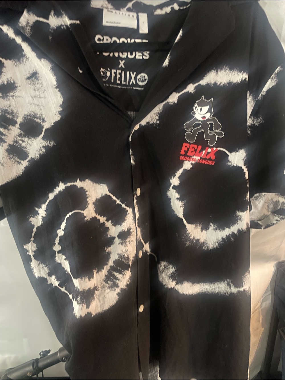 Felix x Grooves Tie-Dye Black Short Sleeve Shirt